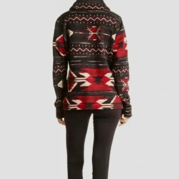 RALPH LAUREN Aztec Southwestern Print Fleece Jacket Blazer Cardigan L-2X - Picture 3 of 13